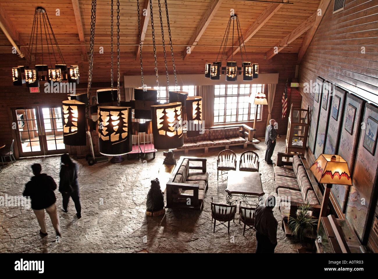 Starved Rock Hotel And Lodge Lobby In Starved Rock State Park Illinois Stock Photo Alamy