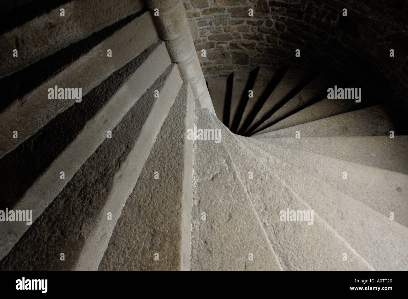 Old stone staircase Stock Photo