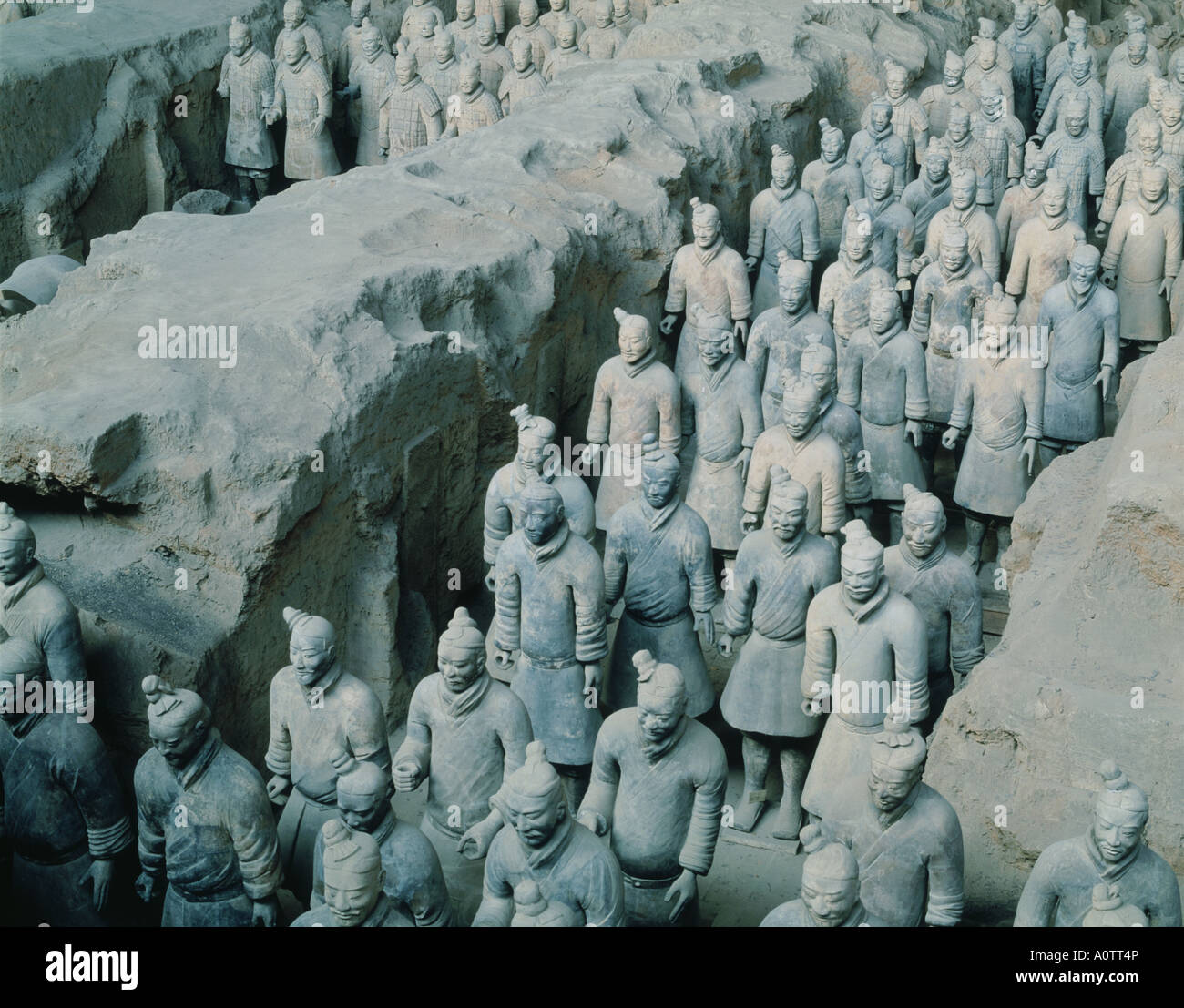 Terracotta Warriors QinYong Museum XiAn World Heritage Stock Photo