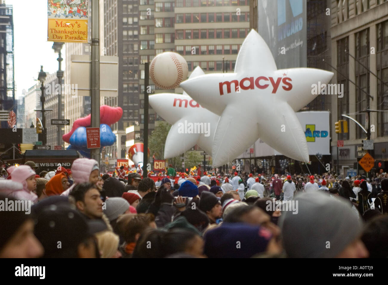 Balloons in the 2005 Macy's Thanksgiving Day Parade in New York City Stock Photo