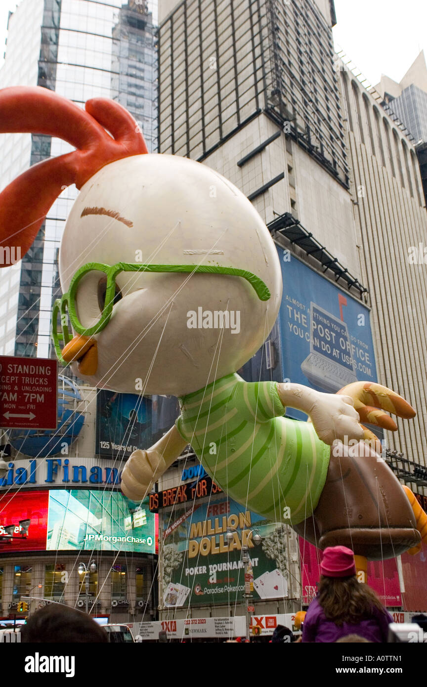 Chicken Little  balloon at the 2005 Macy's Thanksgiving Day Parade in New York City Stock Photo