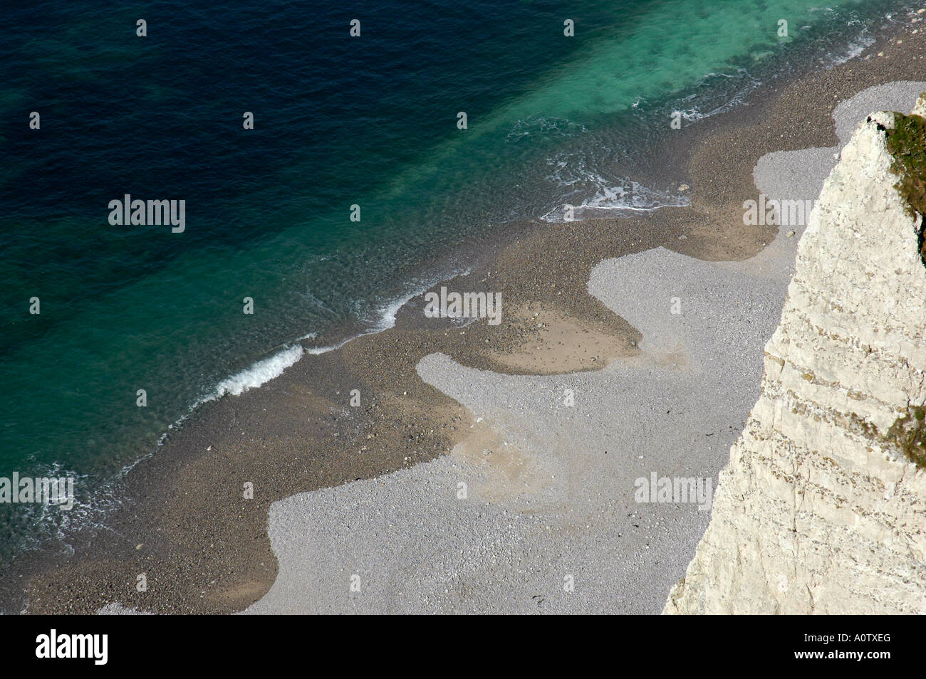 Etretat Normandy France Down cliff Stock Photo - Alamy