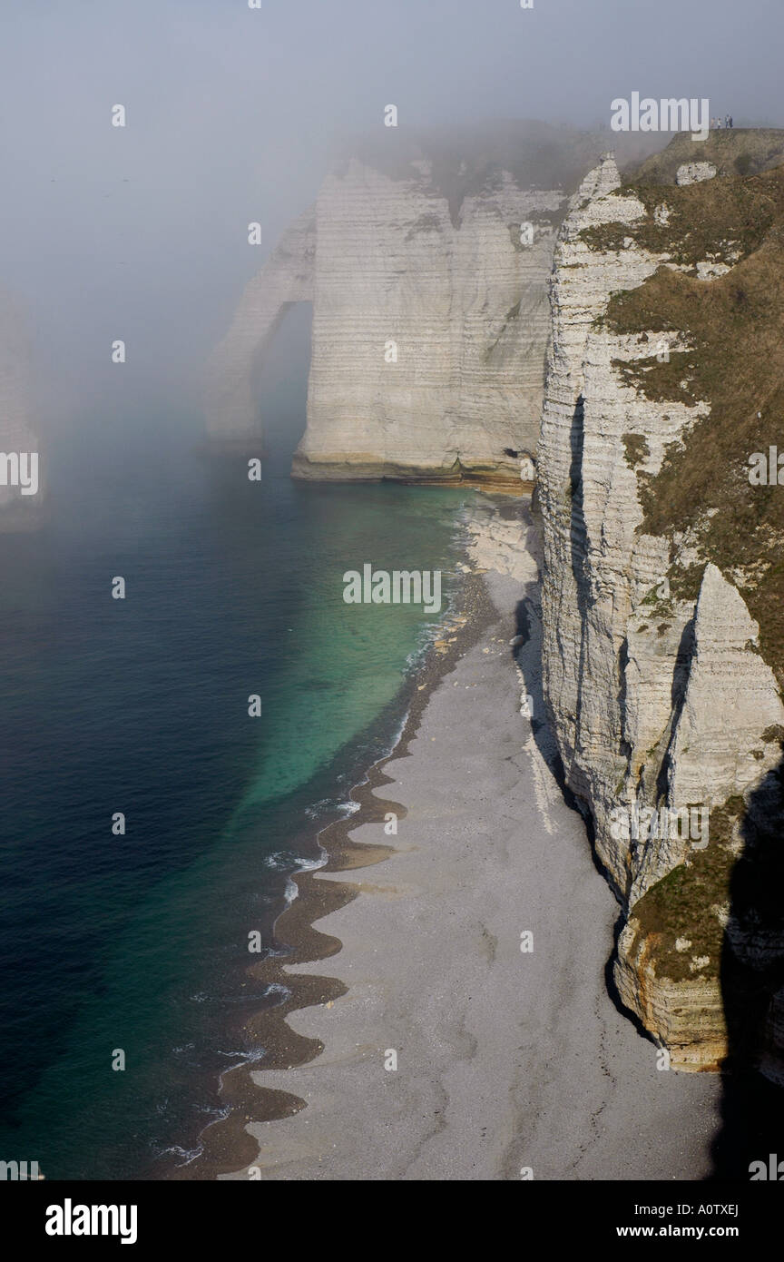 Etretat Normandy France Down cliff Stock Photo - Alamy
