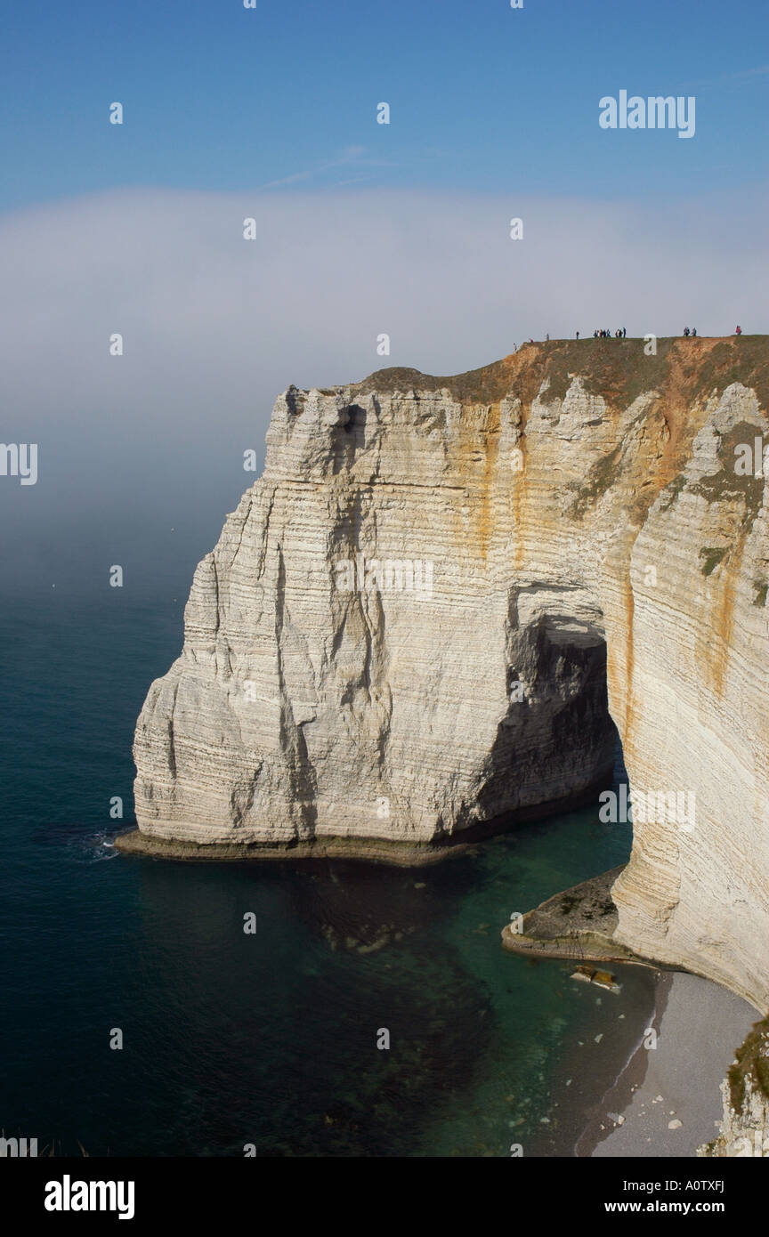 Etretat Normandy France Down cliff Stock Photo - Alamy