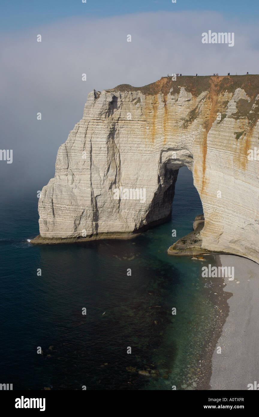 Etretat Normandy France Down cliff Stock Photo - Alamy