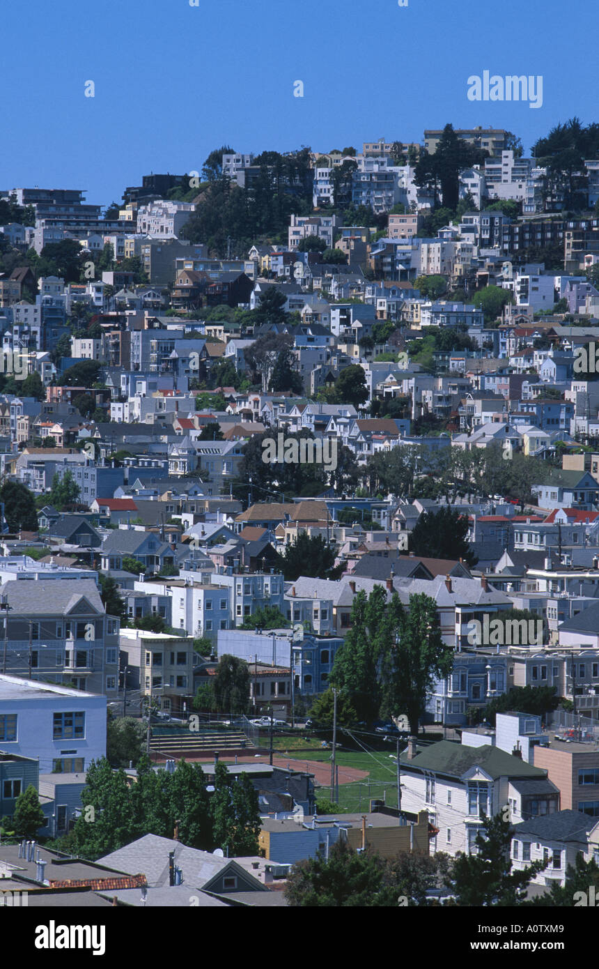 Residential neighborhood in Castro Diamond Heights area San Francisco