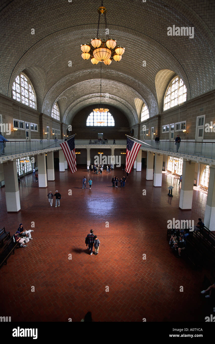 Great hall ellis island immigration hires stock photography and images
