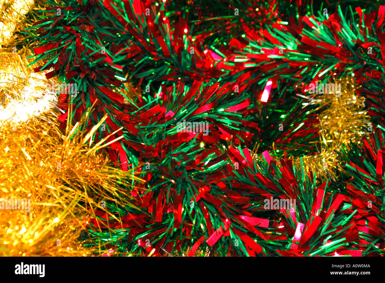 Tinsel on tree hi-res stock photography and images - Alamy