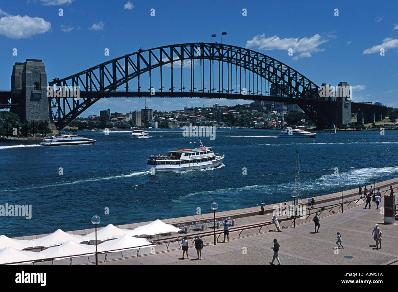 View of Sydney s famous Harbour bridge Sydney New South Wales Australia Stock Photo