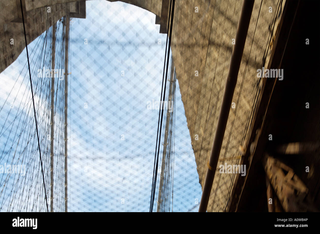 Details of  Brooklyn Bridge, New York City,  New York, USA Stock Photo