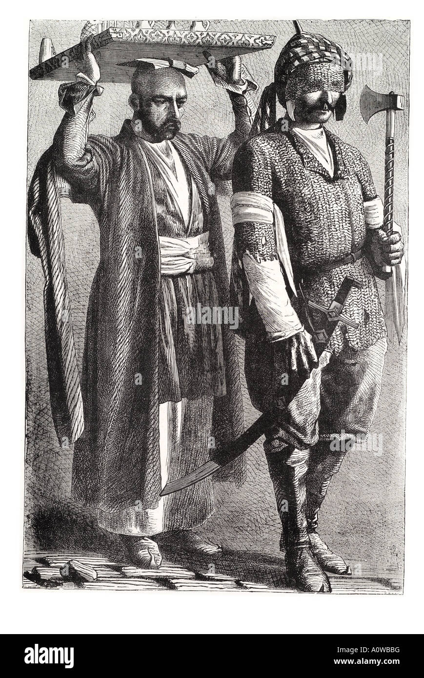 Caucasian prince chain armour attendant Caucasus bashan