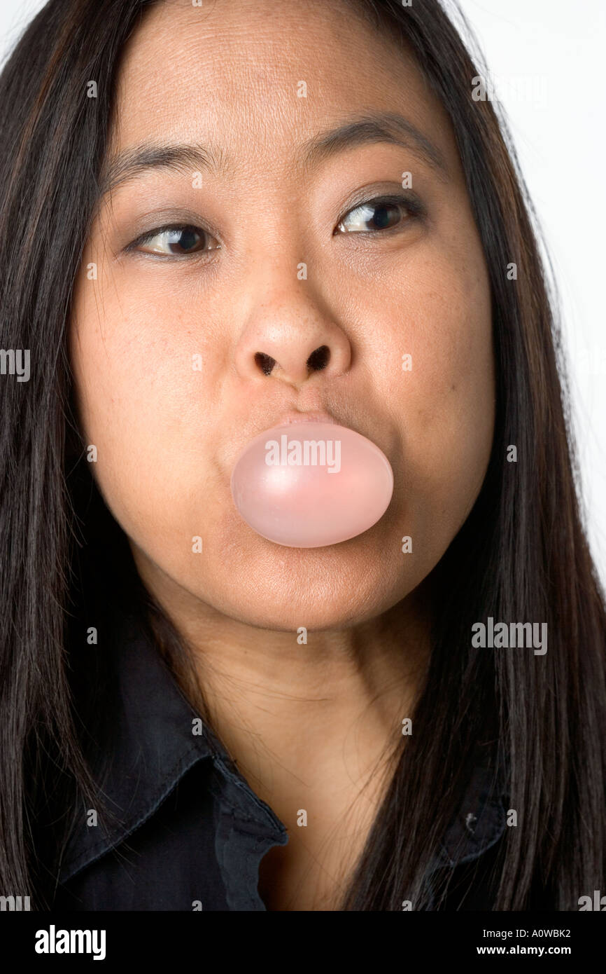 Portrait Asian American Woman Stock Photo