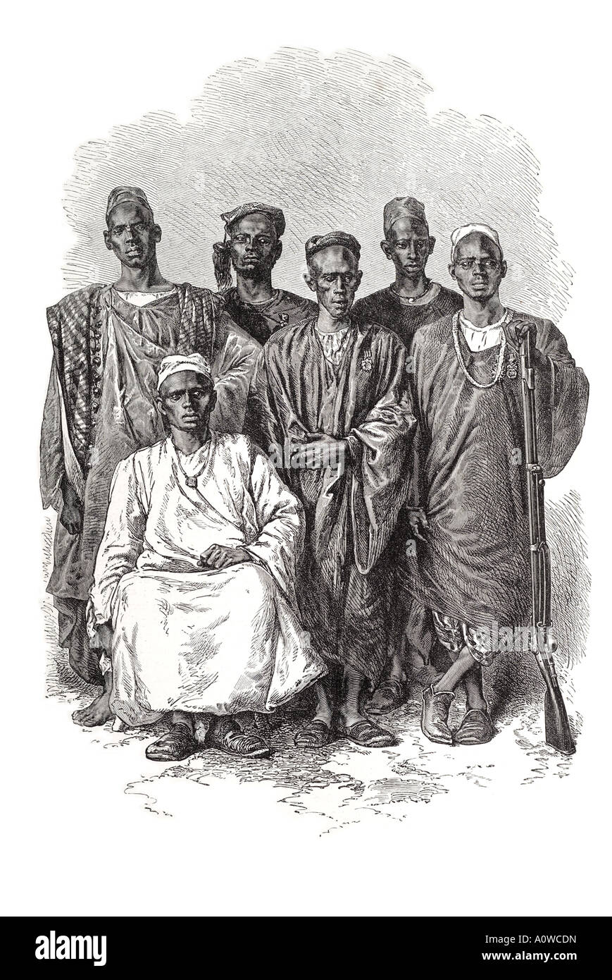 negro-escort-m-mage-senegal-niger-traditional-costume-soldier-guard-A0WCDN.jpg