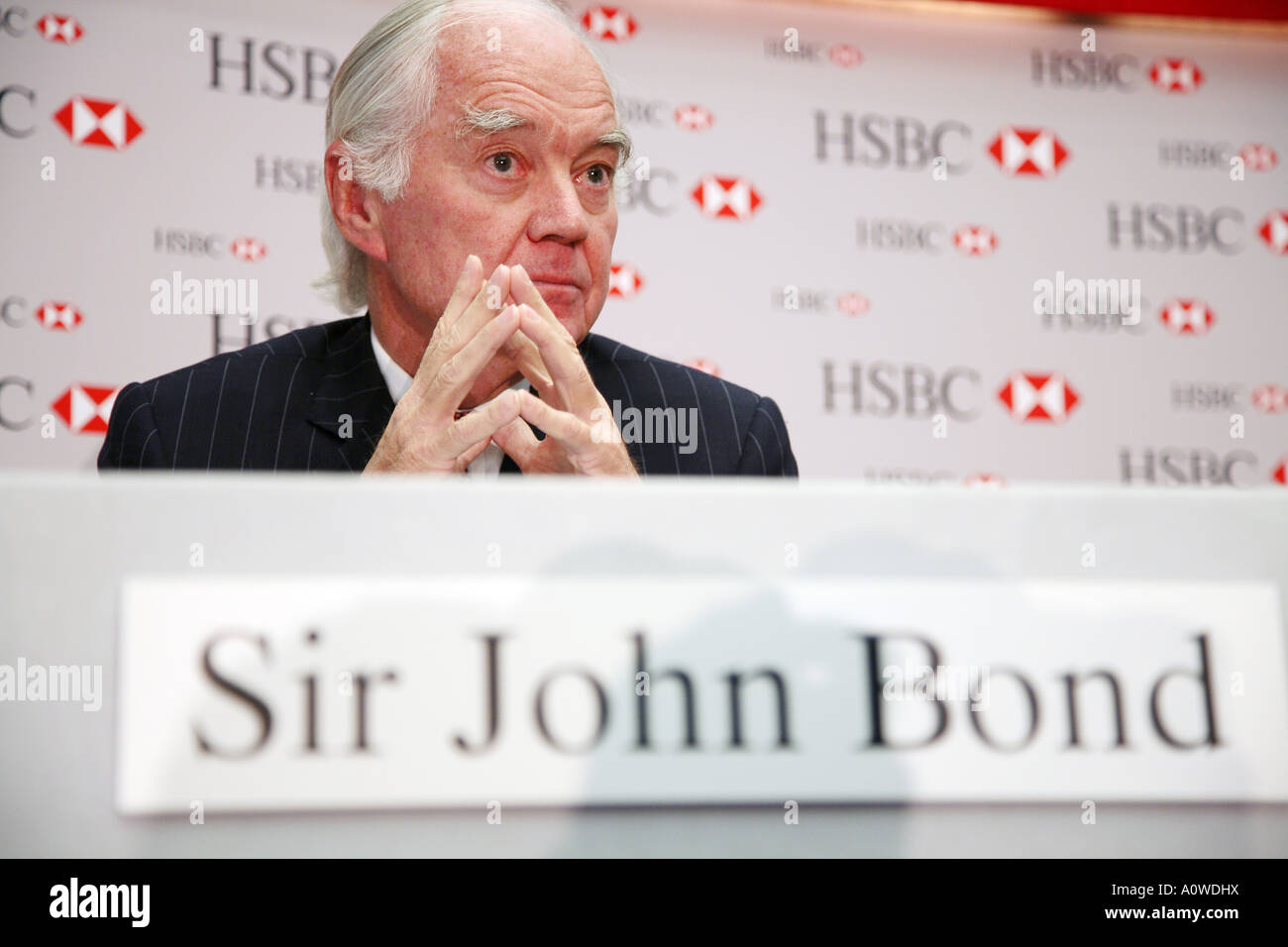 Sir John Bond HSBC Stock Photo Alamy