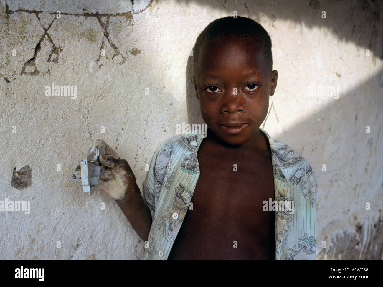 Young boy Tabou Cote d'Ivoire Stock Photo