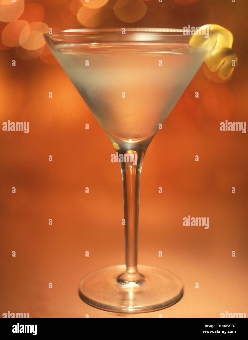 Martini With lemon Twist Stock Photo Alamy