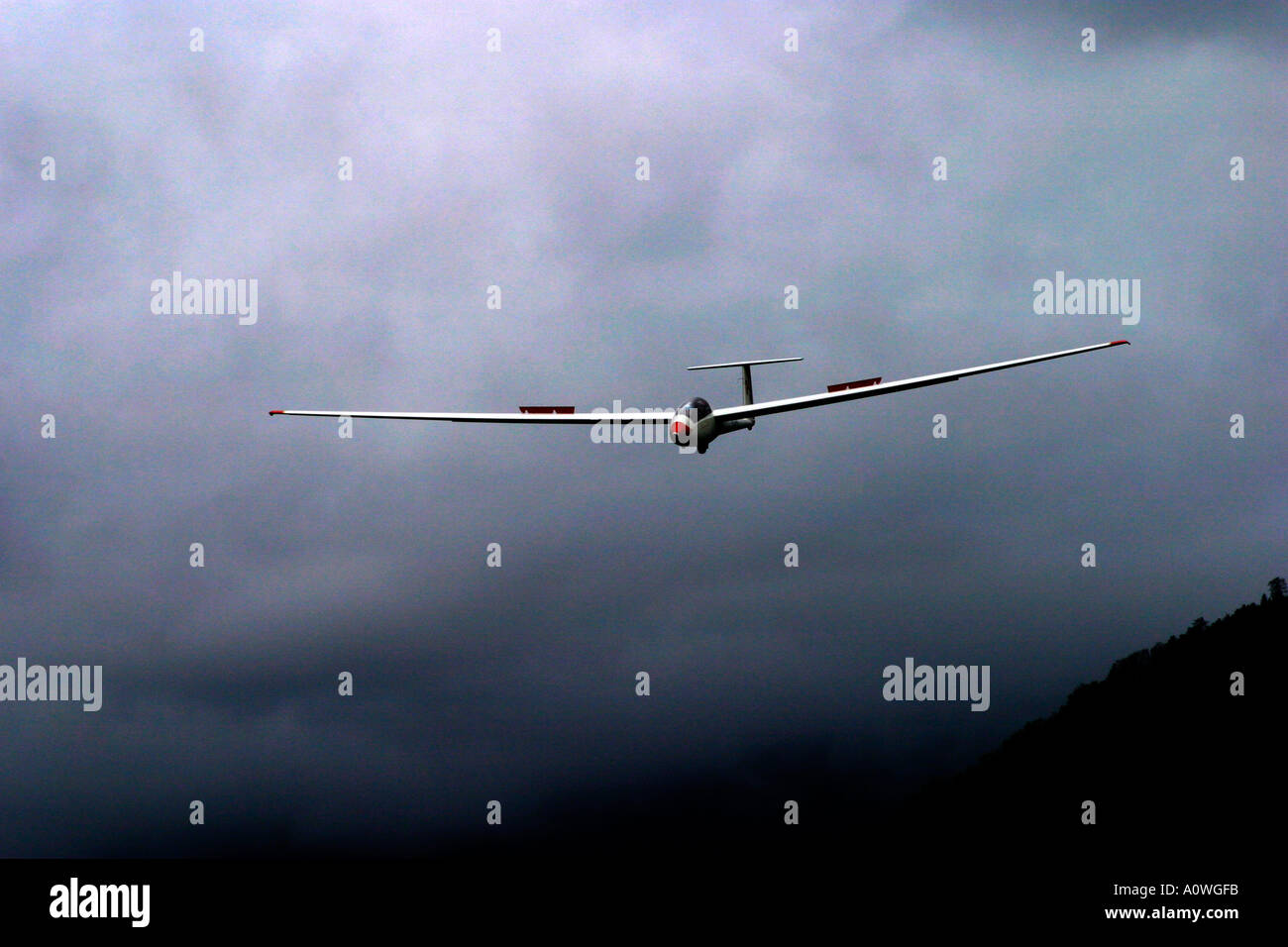 a glider in the french pyrenees Stock Photo