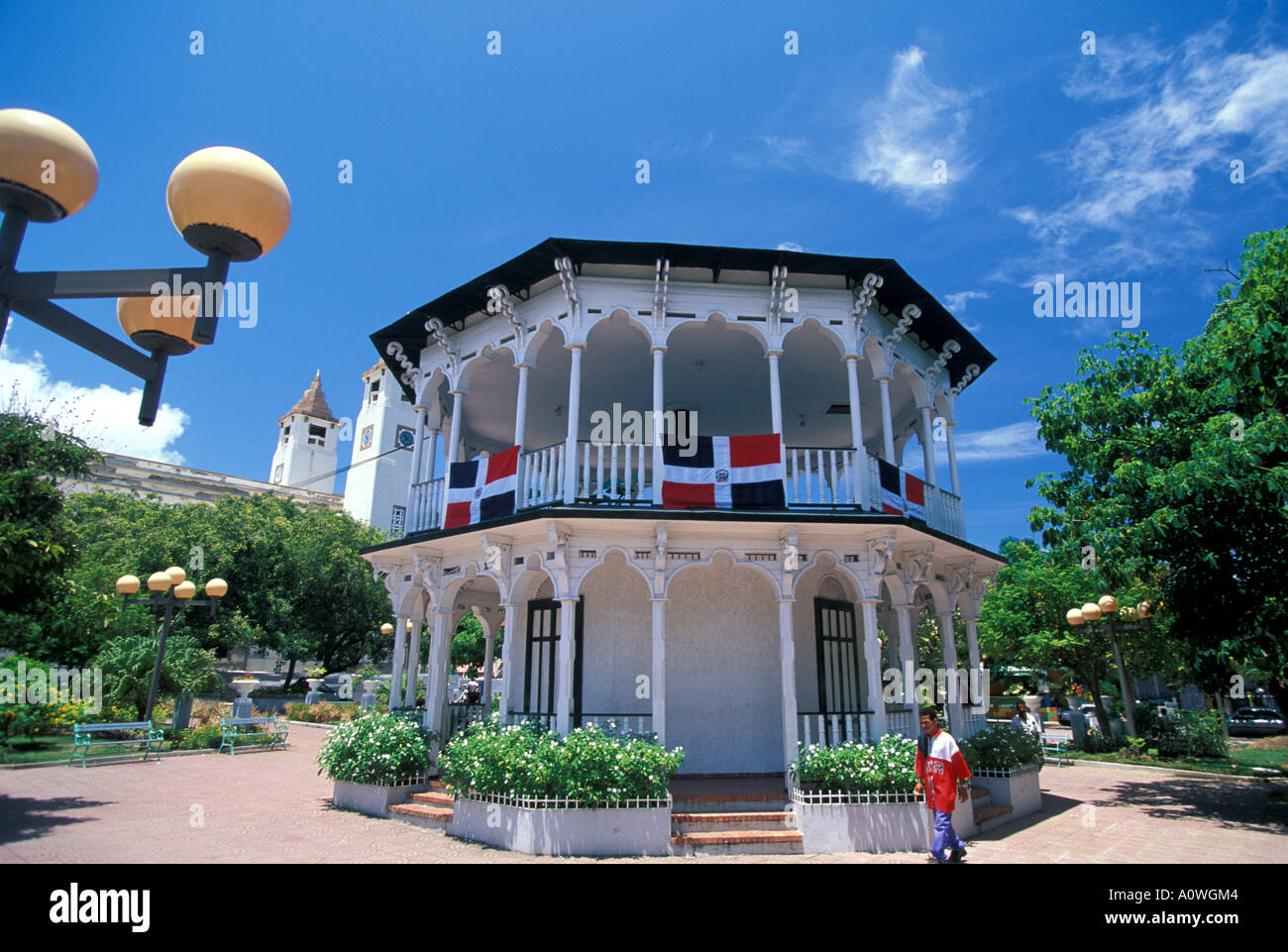 Dominican Republic Puerto Plata Central Park gazebo Stock Photo Alamy