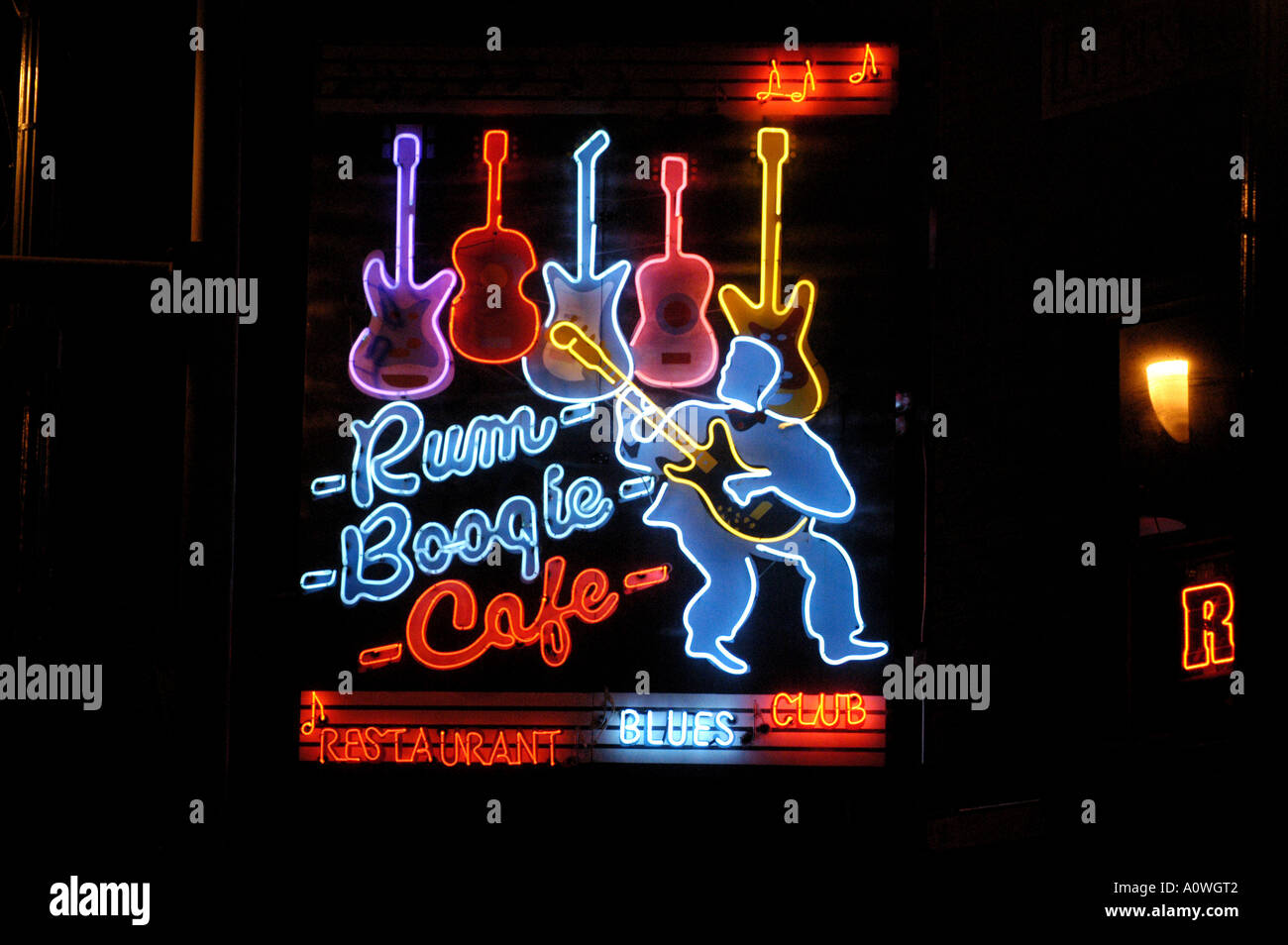 Memphis Tennessee Beale Street Rum Boogie Cafe sign Stock Photo Alamy