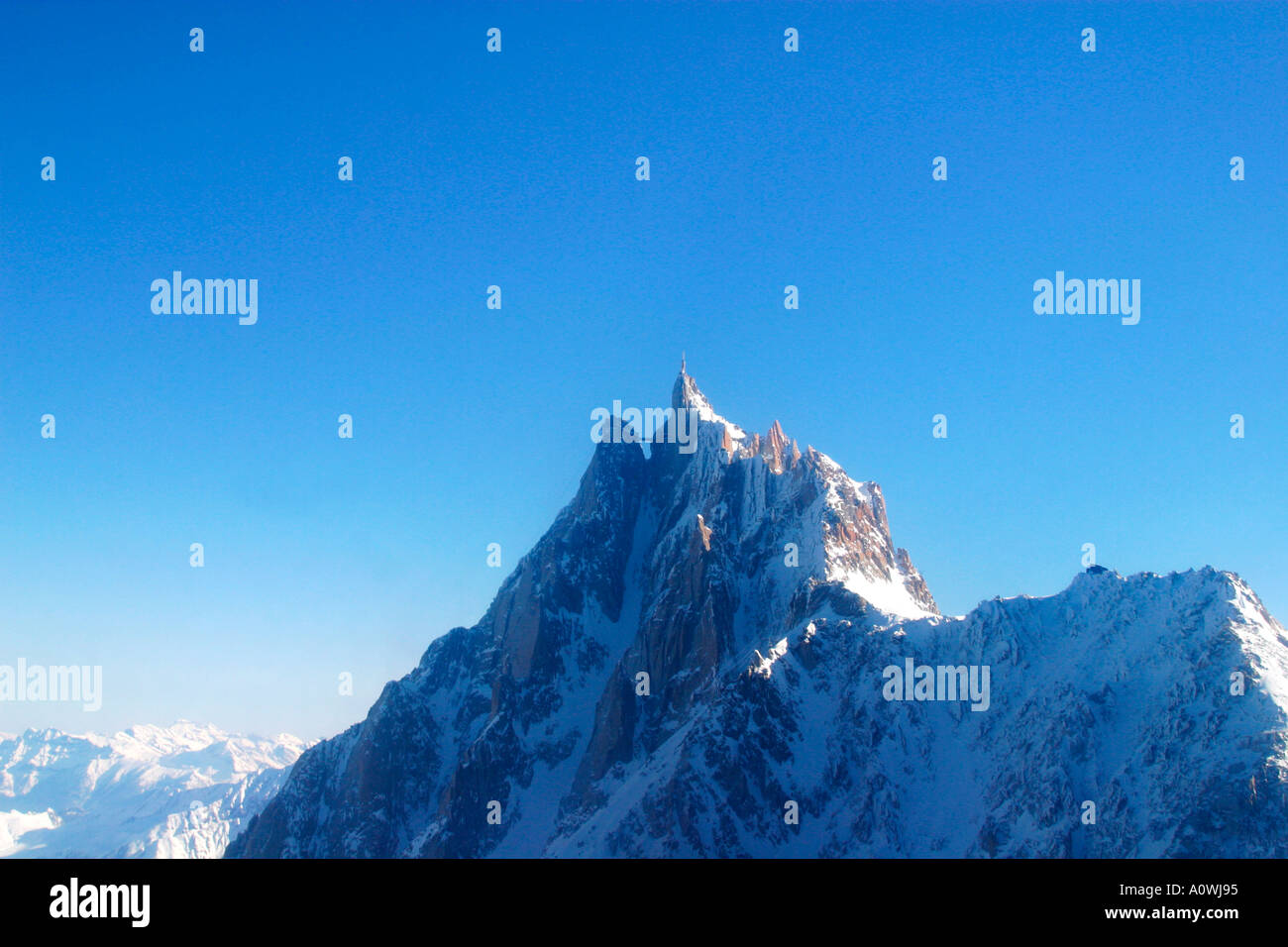 Vue aérienne du massif du Mont blanc et du Grand Jorasses, Chamonix, France Photo Stock - Alamy