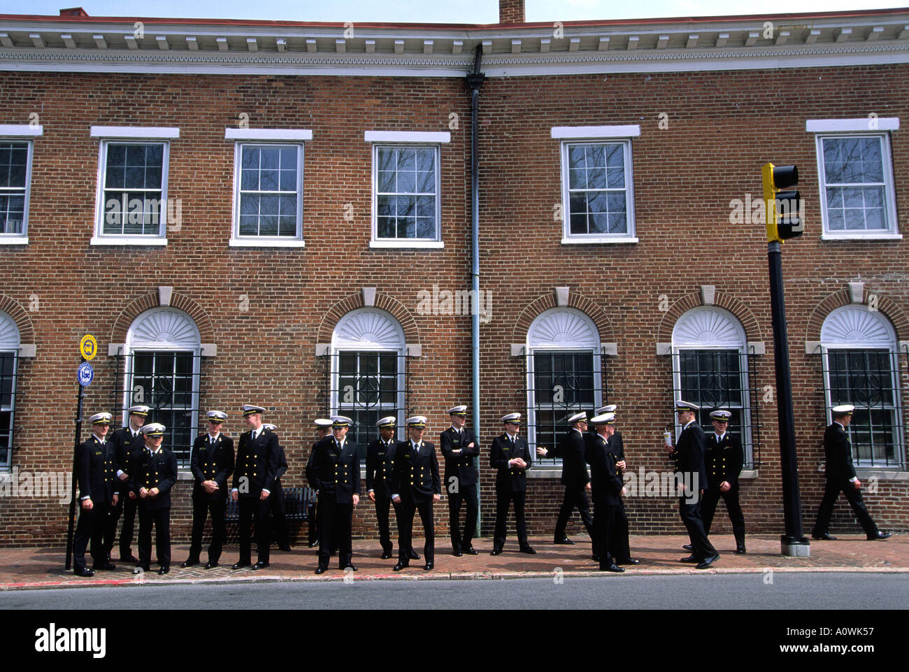 US naval officers Annapolis Maryland Stock Photo