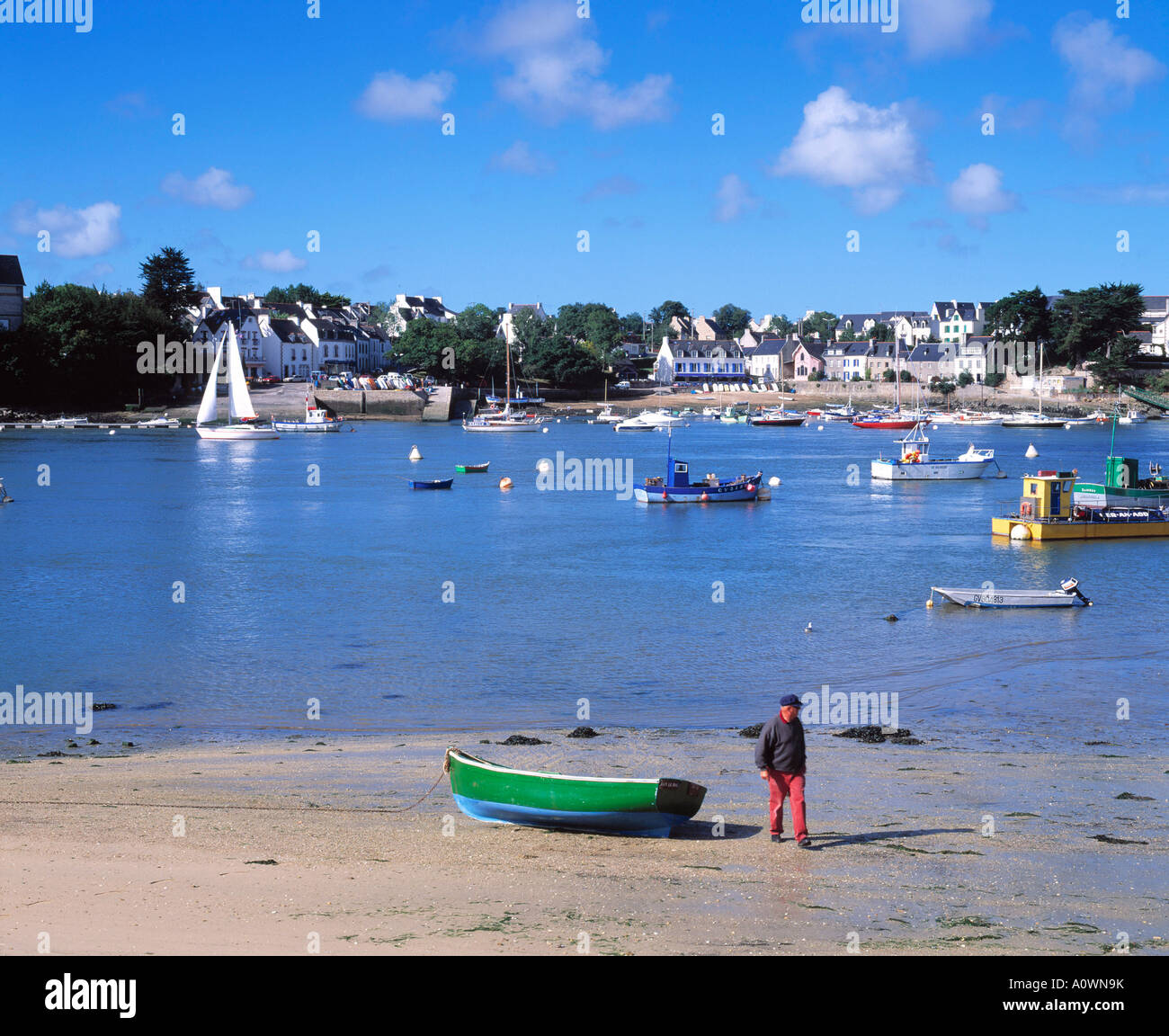 FRANCE BRITTANY BENODET RIVER ODET AND ST MARINE Stock Photo Alamy