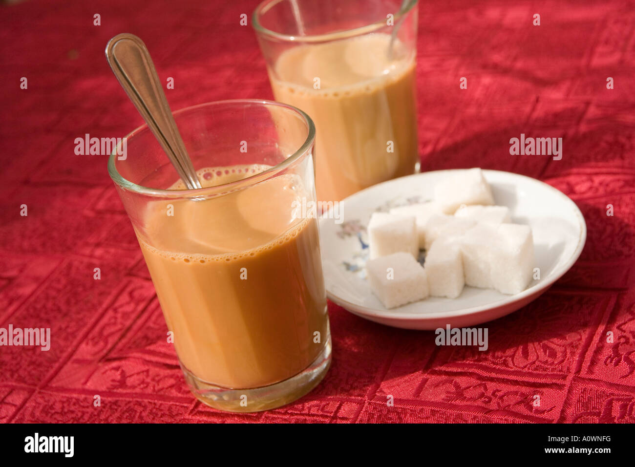 Noss Noss Coffee In Morocco Half Coffee And Half Milk Stock Photo Alamy