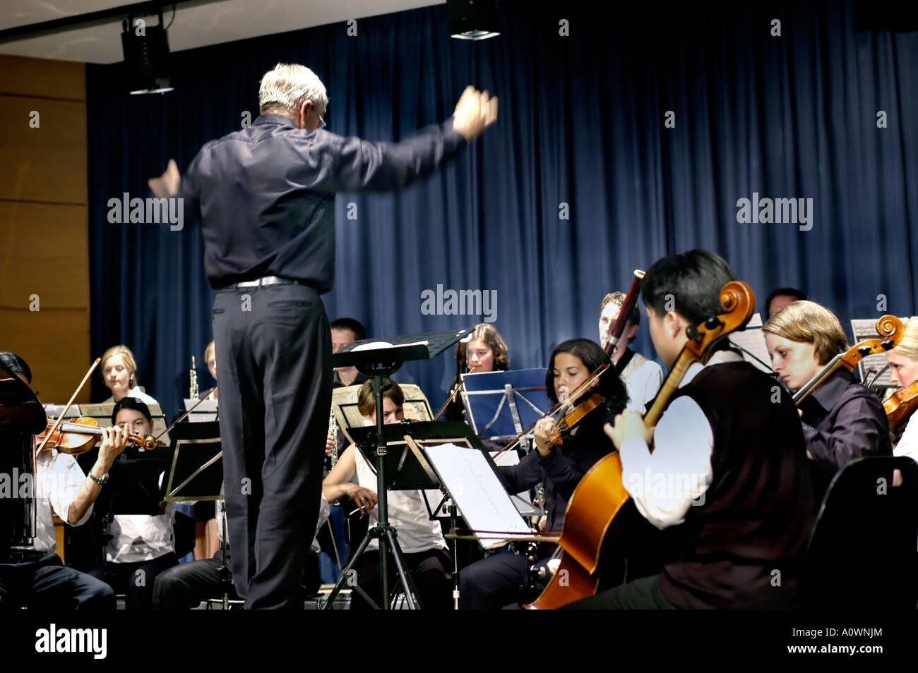 Working together playing instruments french many hires stock