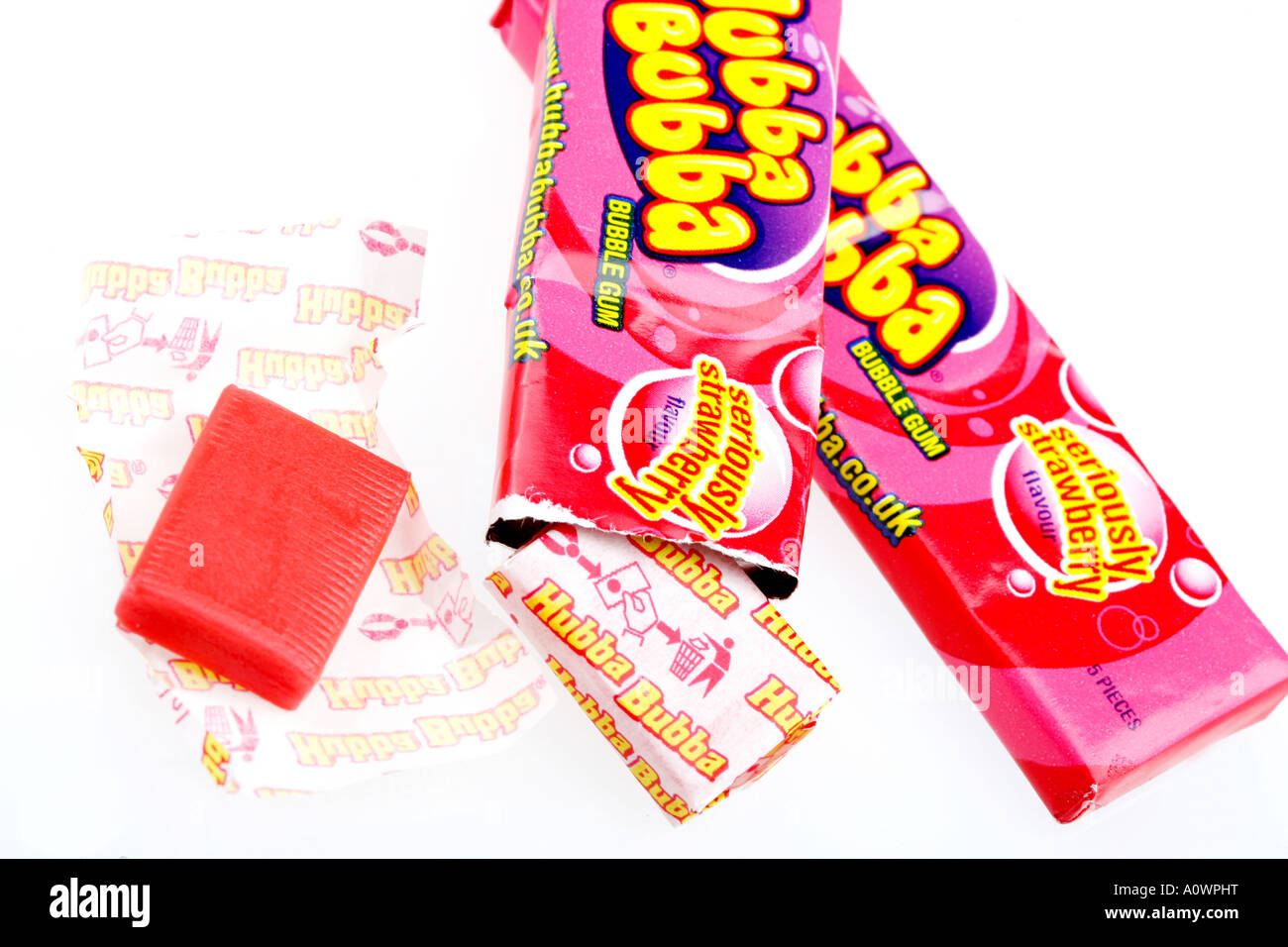 Bubblegum bubblegums bubble gum packet packets hubba bubba strawberry