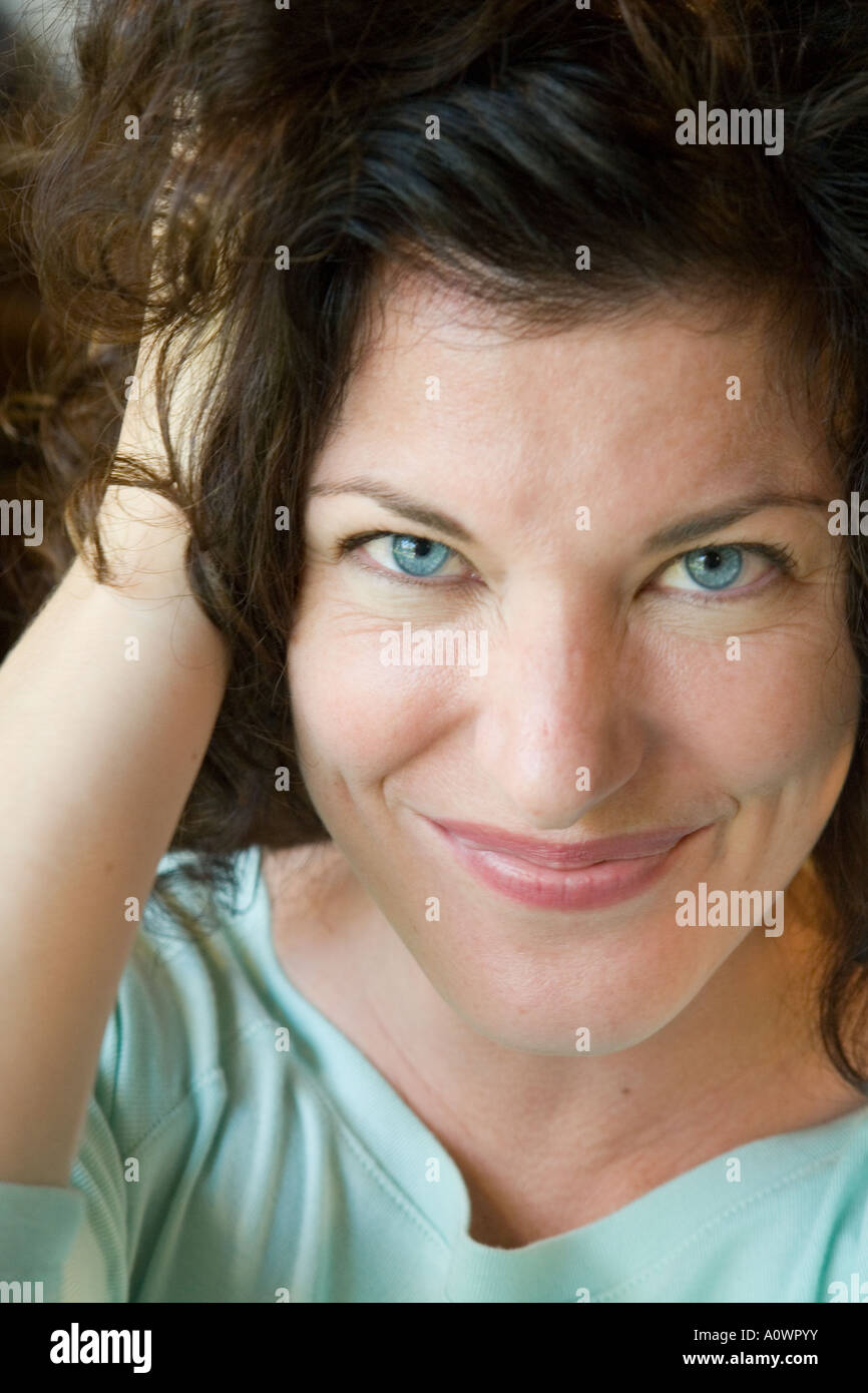 Portrait of female smiling Stock Photo - Alamy