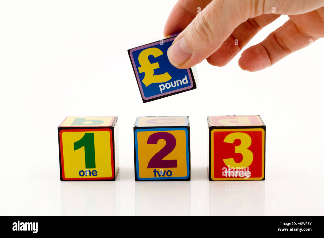 toy building blocks with 1 2 3 and the pound symbol Stock Photo Alamy