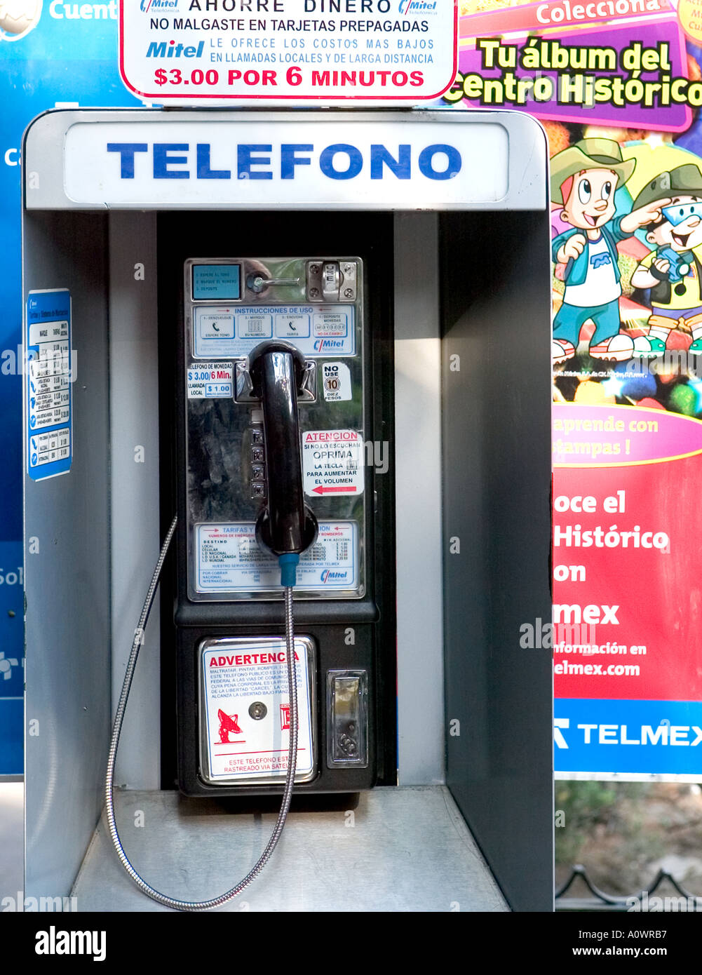 Public telephone telefono in Mexico City Stock Photo Alamy
