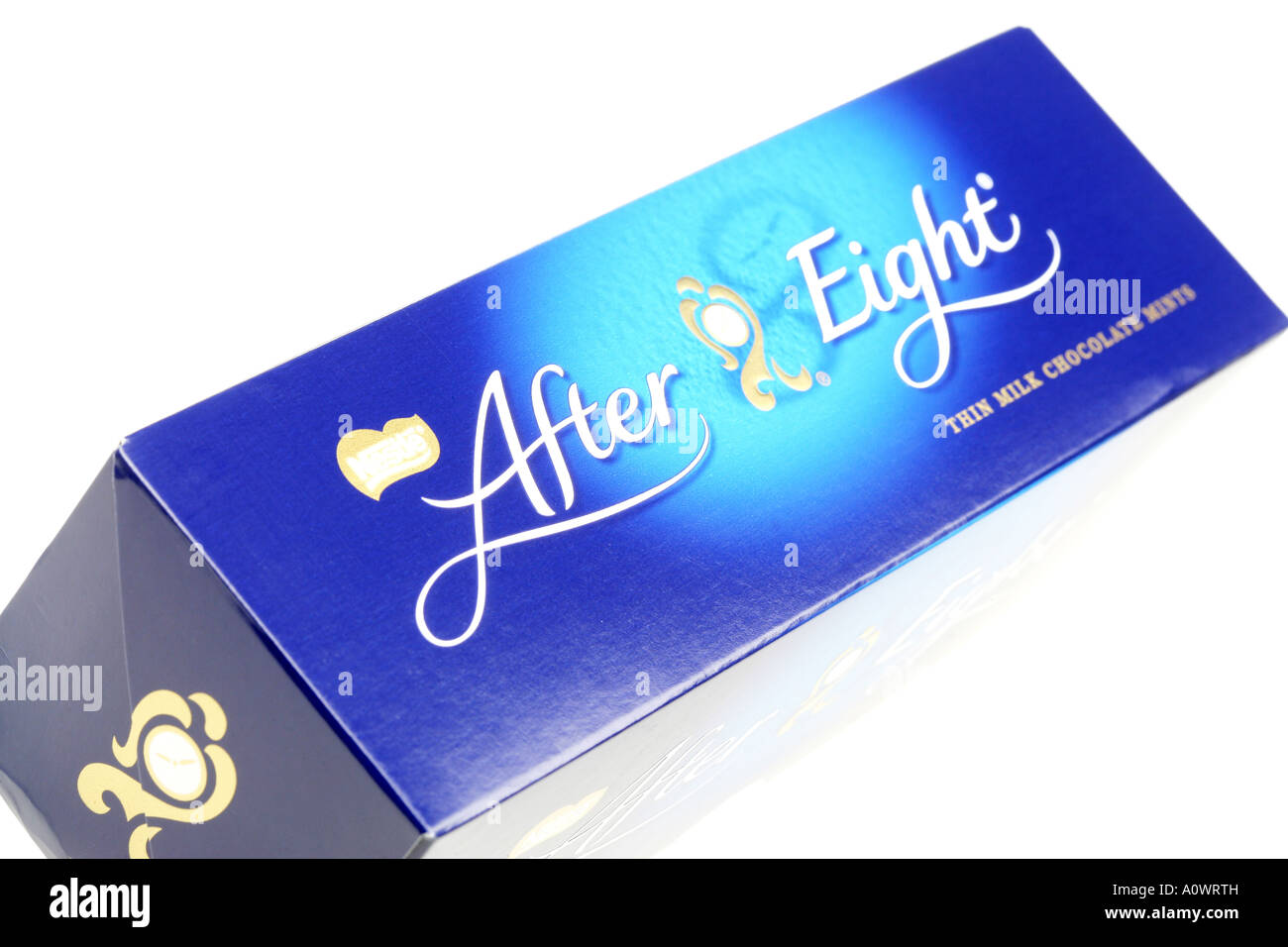 Milk Chocolate After Eights Stock Photo