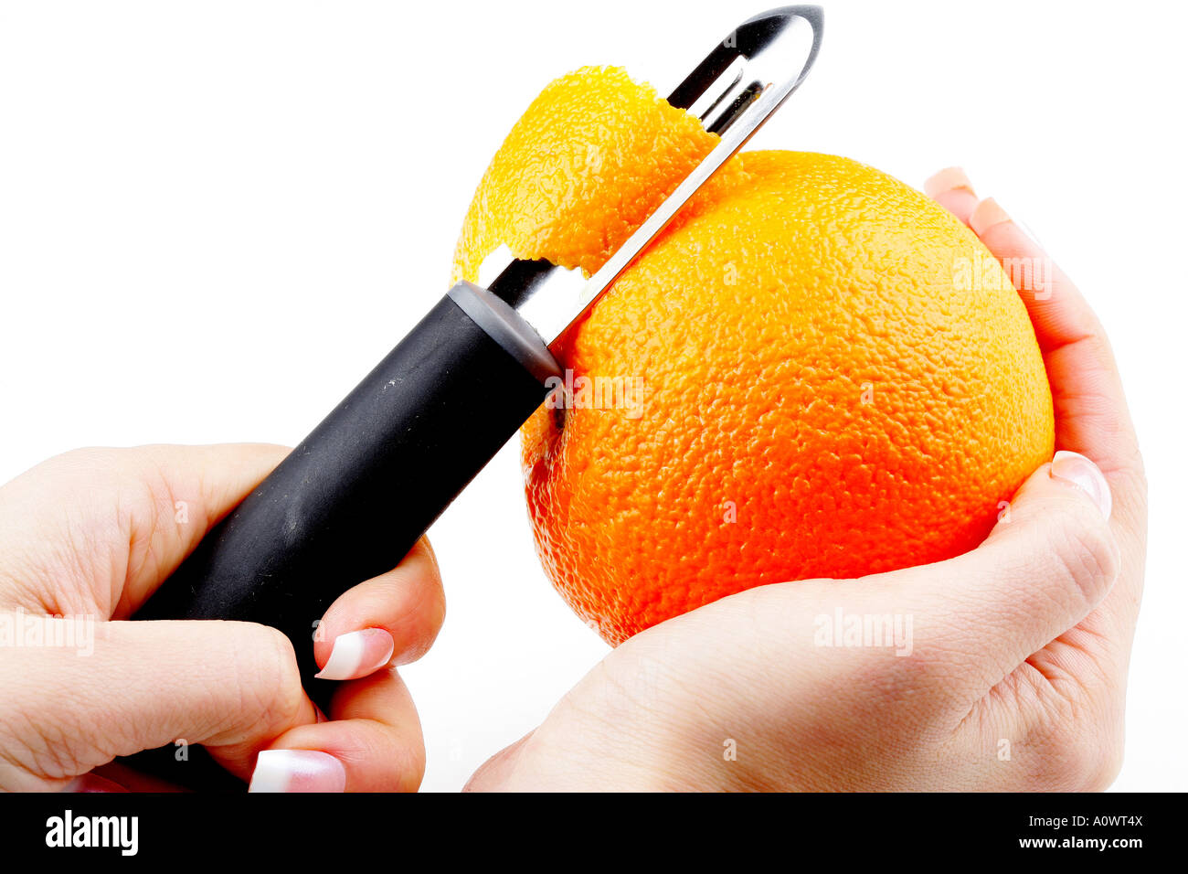 Peeling Orange Skin Stock Photo - Alamy