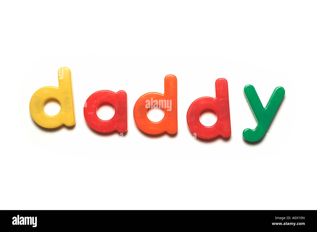 alphabet fridge spelling daddy,words Stock Photo Alamy