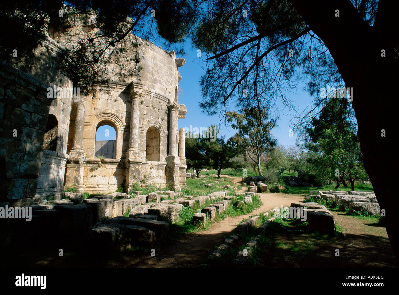 San Simeon Qalat Seman monastery of St Simeon north of Aleppo Syria Middle East Stock Photo