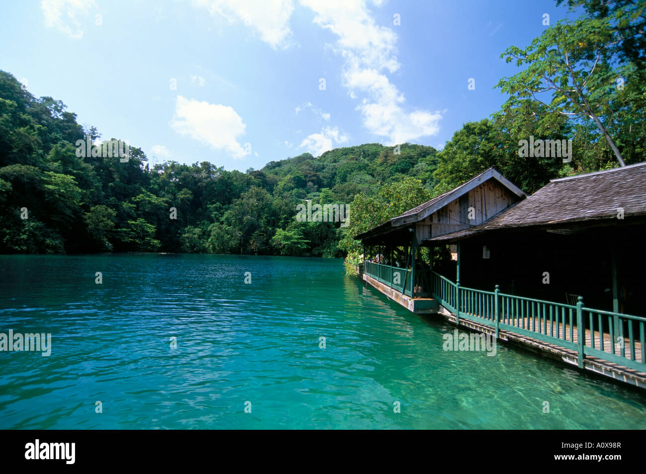 Blue Lagoon Port Antonio Jamaica West Indies Central America Stock Photo Alamy