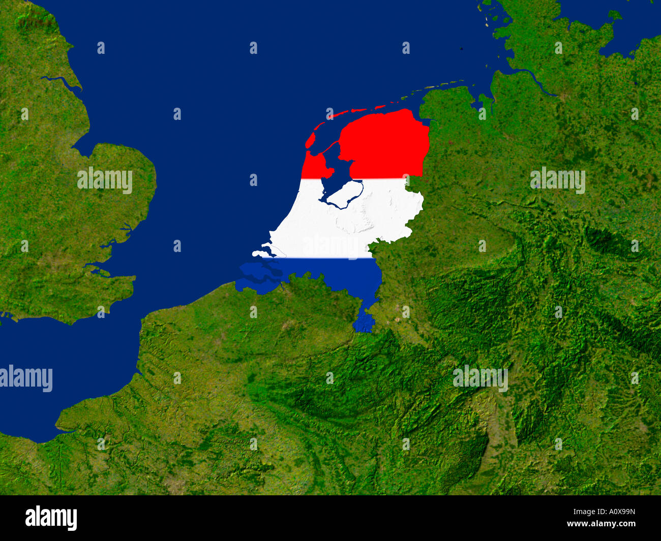 Netherlands satellite image hi-res stock photography and images - Alamy