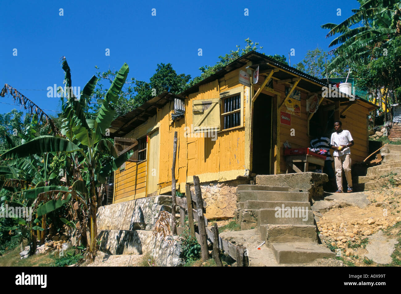 Maroon Town Jamaica West Indies Central America Stock Photo Alamy