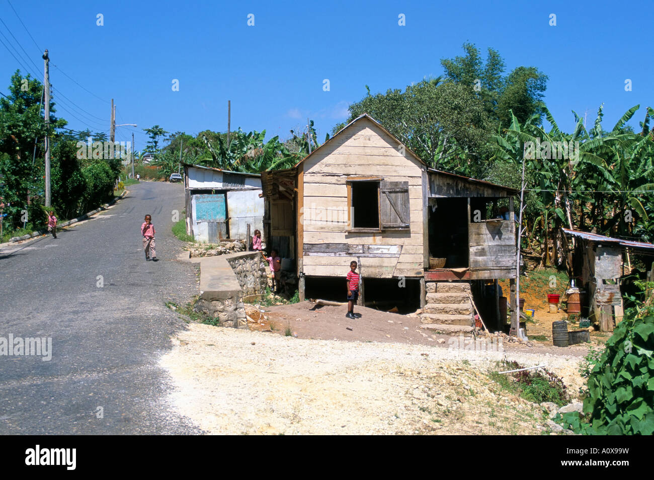 Maroon Town Jamaica West Indies Central America Stock Photo Alamy