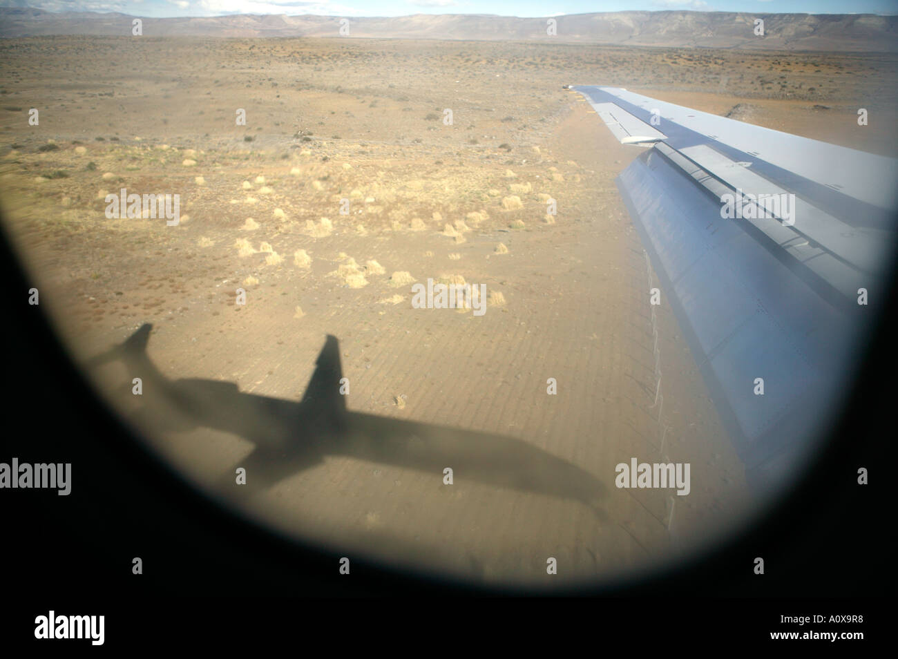 ARGENTINA PATAGONIA airplane landing at el calafate airport Photo ANGELO CAVALLI Stock Photo
