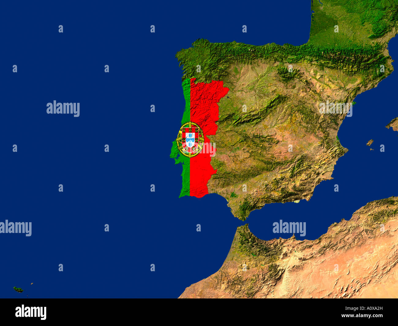 Europe 3D map with flag Portugal Stock Photo by ©albasu 66877853