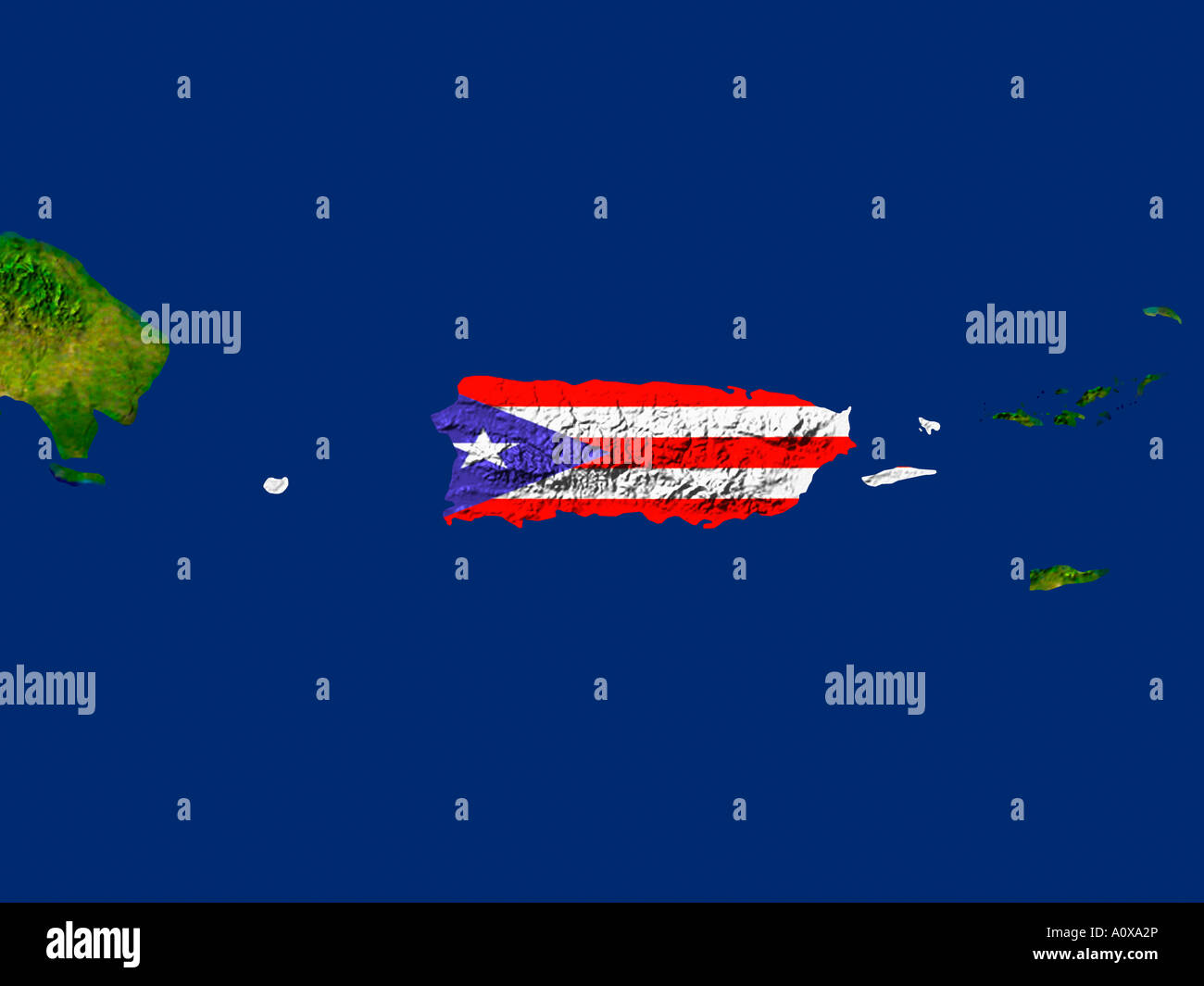 Flag map of puerto rico hi-res stock photography and images - Alamy