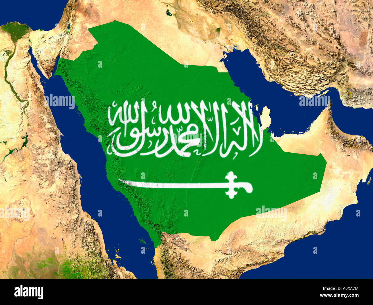 Saudi arabia map maps hi-res stock photography and images - Alamy