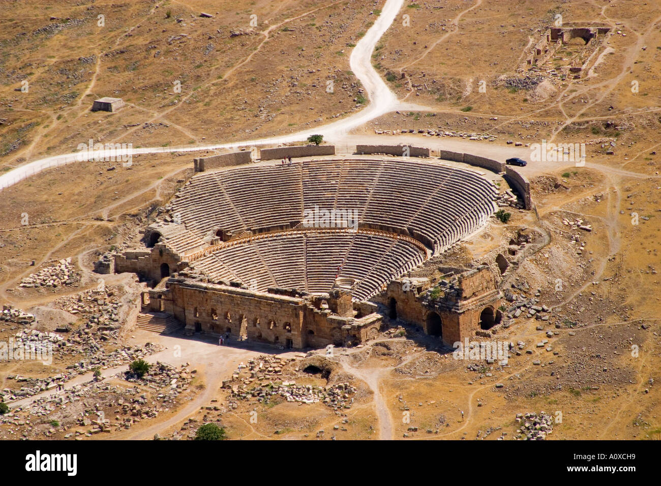Aerial View Of The Antique Roman Theatre In Hierapolis Pamukkale aerial-view-of-the-antique-roman-theatre-in-hierapolis-pamukkale