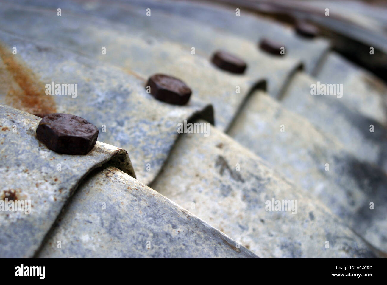 Corrugated storm drain Stock Photo