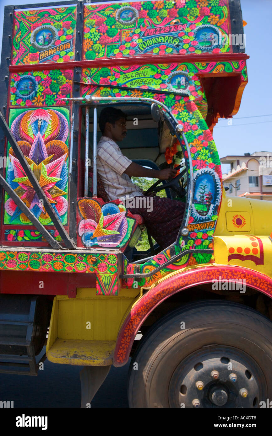 Fancy decorated truck driver cabin in India Stock Photo - Alamy