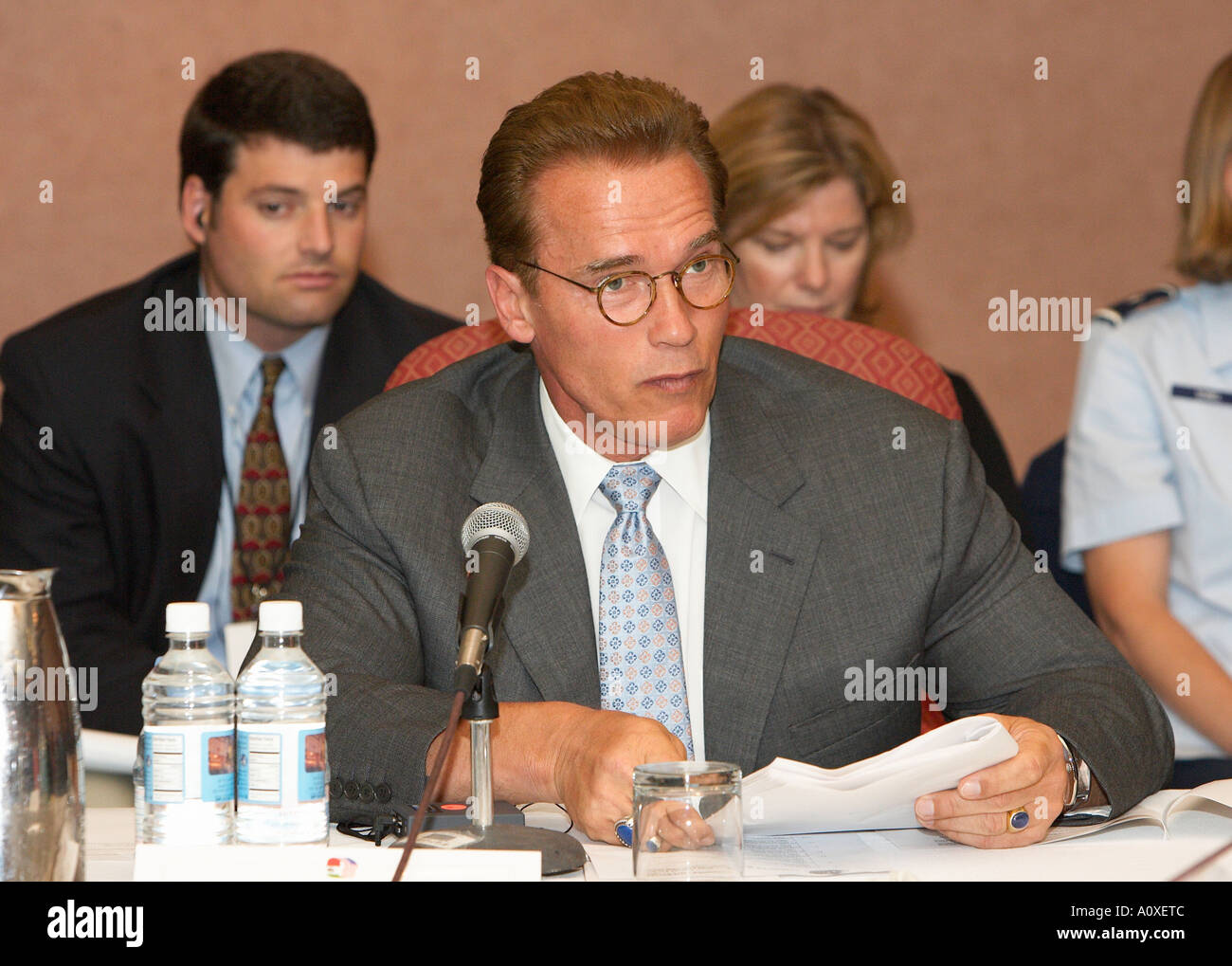 California Governor Arnold Schwarzenegger Stock Photo