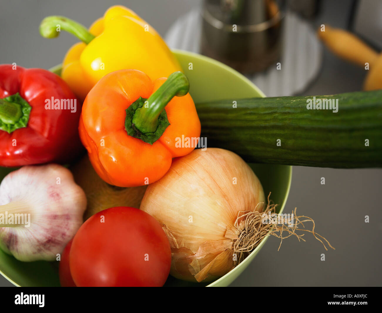 Bowl of vegetables Stock Photo Alamy