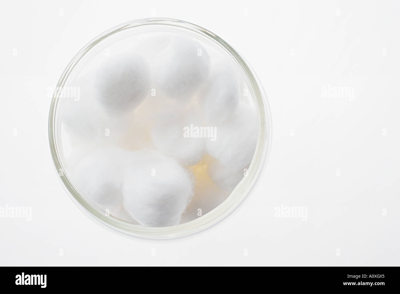 Cotton wool balls in a jar Stock Photo Alamy